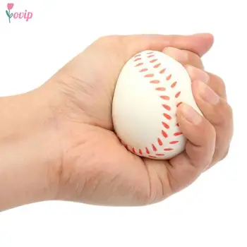 1 ШТ Массажный Мяч Для Снятия Стресса В Бейсбольном Стиле Бейсбольная Рука Упражнение Для Запястья Снятие Стресса Расслабление Сожмите Мягкий Поролоновый Мяч