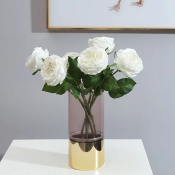 3 шт., искусственная роза Остин, праздничный стол, украшение для фотосъемки в гостиной, Свадебный декор, День Святого Валентина, Искусственный цветок