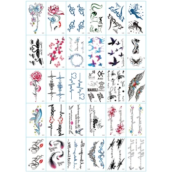 30 Штук раскрашивающих наклеек Мужские женские водонепроницаемые наклейки с цветами Рендеринг