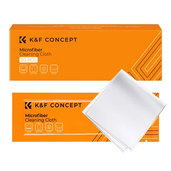 K & F Concept Чистящие салфетки из микрофибры, 5 шт., индивидуально упакованные в вакуум, для объективов камер, мобильных телефонов, ЖК-экранов и очков