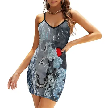 Водяные облака Уникальное экзотическое женское платье Женское платье-слинг Забавная новинка для вечеринок Платье