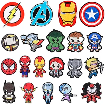 Нашивки Marvel Железный Человек, Человек-паук, Халк, Капитан Америка, нашивки для одежды из аниме, наклейки с вышивкой, тканевые наклейки с вышивкой