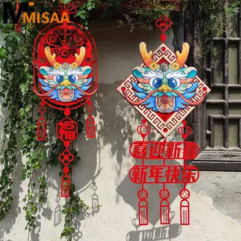 Подвесное украшение на дверь в китайском стиле, символическое украшение на китайский Новый год, простой и забавный проект, идеально подходящий для празднования Нового года