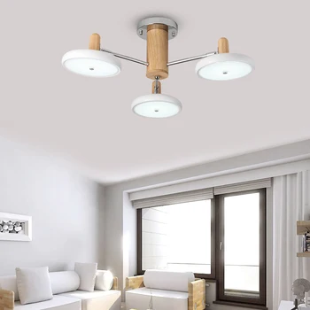 Светодиодный потолочный светильник в простом стиле, белая люстра / подвесной светильник для гостиной, внутреннее освещение, светодиодная люстра для спальни /кухни